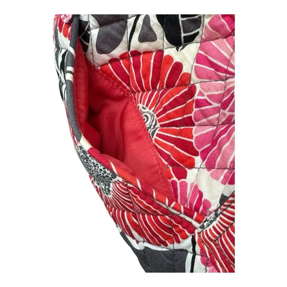 Vera Bradley Cherry Blossoms Red Pink Gray Floral Turn Lock Wristlet & Tote - Picture 13 of 14